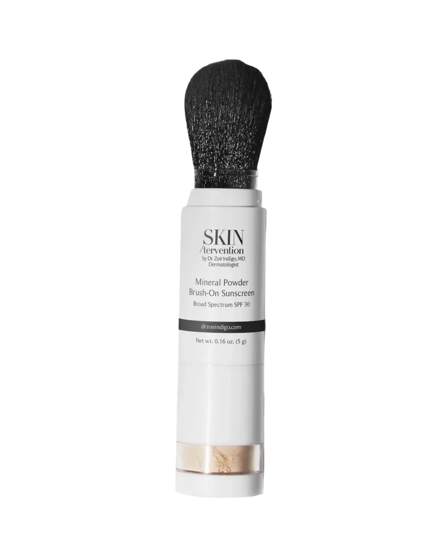 Mineral Powder Brush on Sunscreen